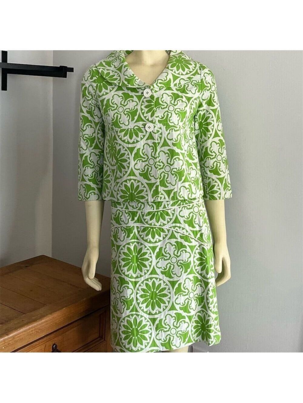 Lilly Pulitzer Vintage White Label Winter Playground Stowaway Jacket & Skirt 2